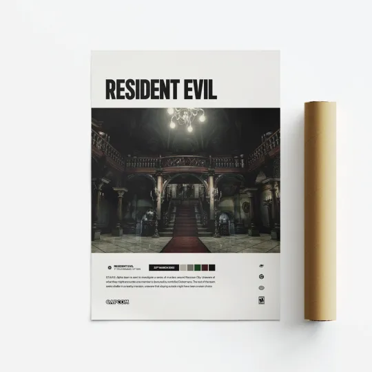 Discover Resident Evil (2002) Video Game Art Poster