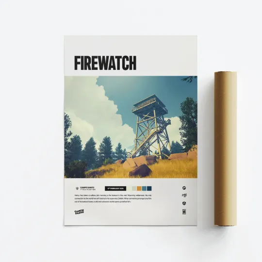 Discover Firewatch (2016) Video Game Art Poster