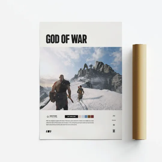 God of War (2018) Video Game Art Poster - Premium Matte Vertical Poster
