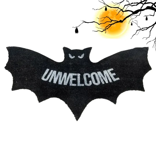 Discover Bat Rug 80x40cm Unwelcome Gothic Room Carpet Home Decor Halloween Festival