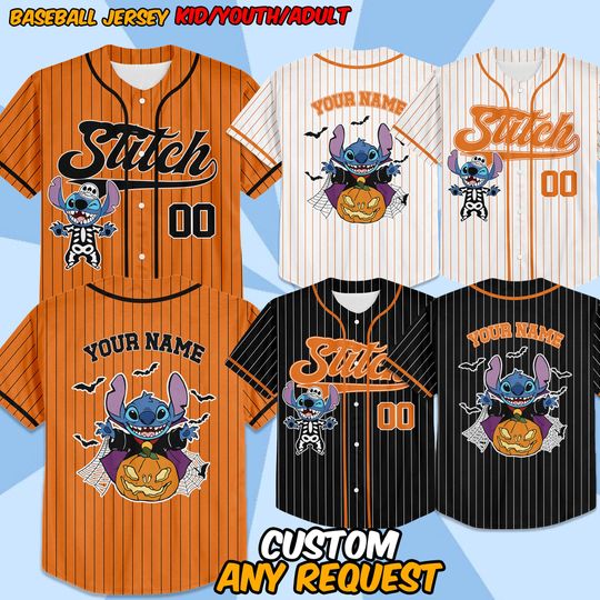 Discover Custom Disney Stitch Halloween Collection Simple Baseball
