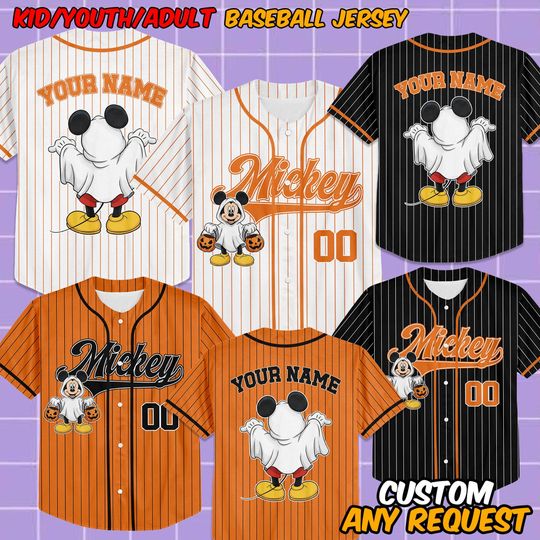 Discover Custom Disney Mickey Halloween Shirt, Mickey Baseball Jersey
