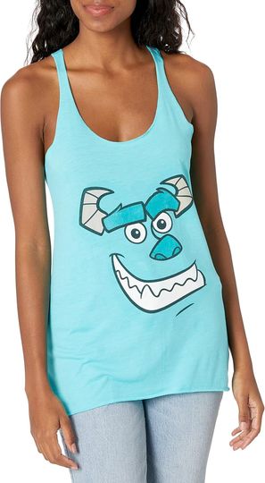 Discover Fifth Sun Women's Pixar Monsters Sullys Face Tri-Blend Racerback Layering Tank