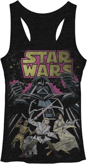 Discover Fifth Sun Star Wars Comic Cover Women's Fast Fashion Racerback Tank Top