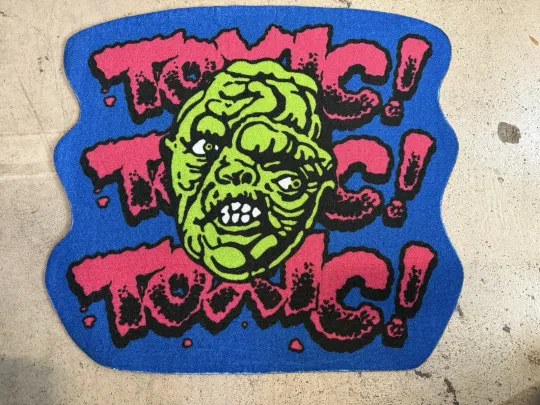 The Toxic Avenger Toxic Toxic Toxic Accent Rug Halloween Decor Creepy Co