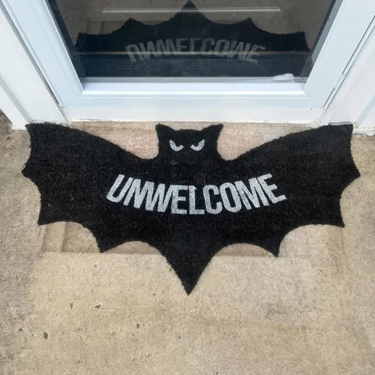Discover Bat Rug 80x40cm Unwelcome Gothic Room Carpet Home Decor Halloween Festival