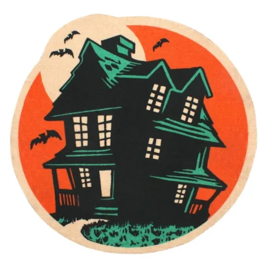 Discover NEW Creepy Co. Beistle HAUNTED HOUSE ACCENT RUG 36x34" Spooky Halloween Ghost