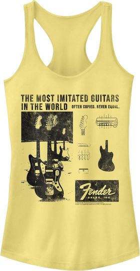 Discover Fifth Sun Women's Fender Juniors' Litho Ad Racerback Tank Top