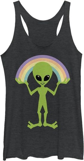 Discover Fifth Sun Alien Rainbow Women's Racerback Tank Top