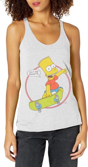 Fifth Sun Simpsons Eat Shorts Women's Racerback Tank Top