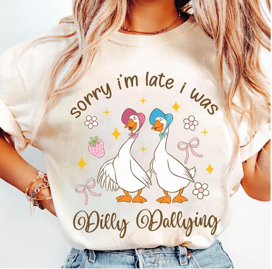 Discover Disney The Aristocats Abigail Amelia Shirt, Sorry I'm Late I Was Dilly Dallying Tee, Disney Aristocats Ducks Shirt, Aristocats Lover Gift