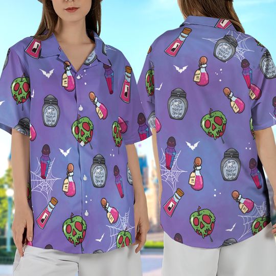 Disney Villains Hawaiian Shirt, Poison Apple Potion Halloween Hawaii Shirt