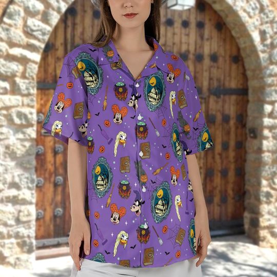 Discover Minnie Daisy Clarabelle Sanderson Sisters Hawaii Shirt, Hocus Pocus Halloween Hawaiian Shirt, Spooky Icons Shirt, Disney Witchy Outfit