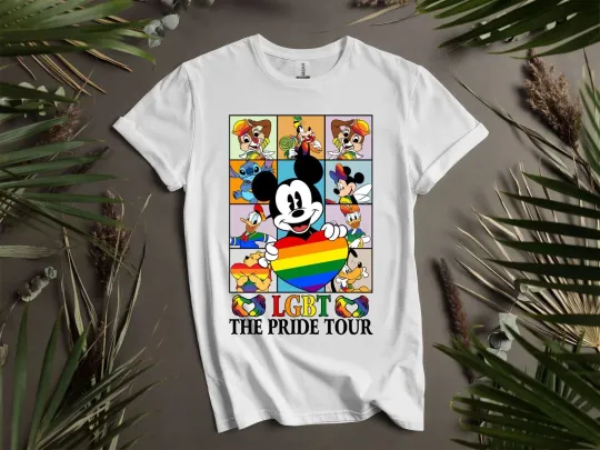 Discover Lgbt The Pride Tour Mickey's FriendsT-shirt T shirt Men Women Unisex Tshirt I170