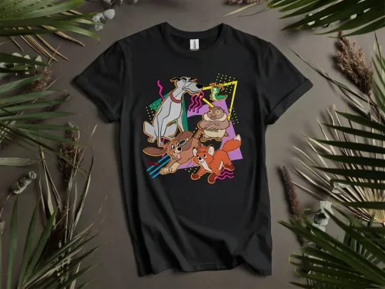 Discover Disney 90 S Fox Hound Vixey Copper Tshirt Men Women Unisex