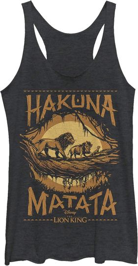 Discover Fifth Sun Disney Lion King Savanna Poster Women's Racerback Tank Top