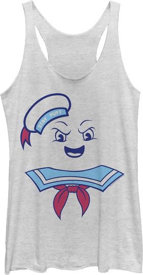 Fifth Sun Ghostbusters Puft Face Costume Women's Racerback Tank Top