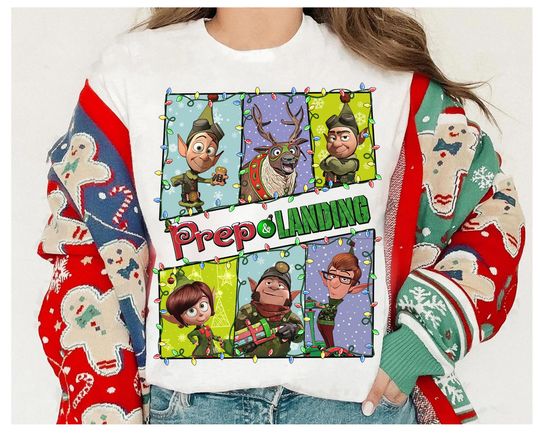 Discover Disney Prep & Landing Characters Christmas Lights Shirt, Prep and Landing Christmas Movie Shirt, Disneyland Vacation Family Matching Shirt