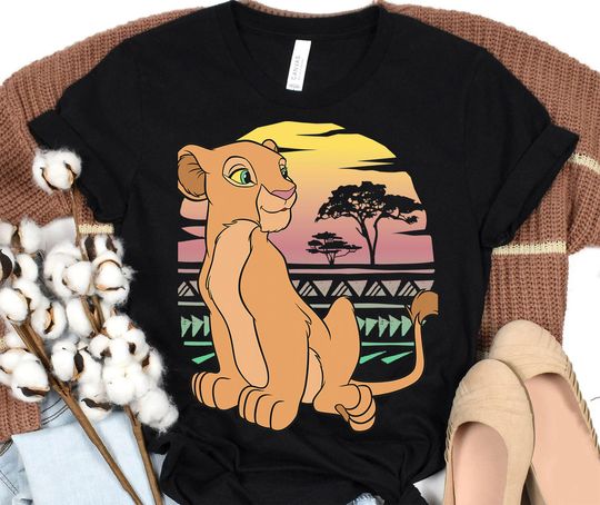 Discover Disney The Lion King 90s Nala Portrait T-Shirt, Simba and Nala Shirt, Disney Birthday Party Tee, Disneyland Trip Family Matching Outfits