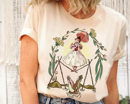 Discover Flower Tightrope Walker Sweatshirt, Tightrope Girl The Haunted Mansion Shirt, Foolish Mortal Disneyland Halloween Family Matching Outfits