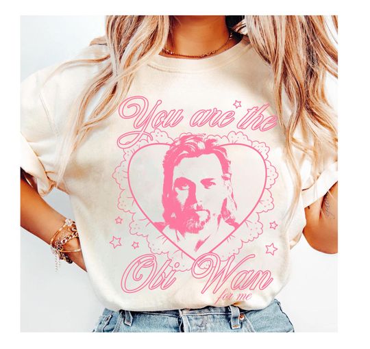 Star Wars Valentines You Are Obi-Wan For Me Portrait Shirt, Star Wars Obi-Wan Kenobi Shirt, Hollywood Studio Shirt, Galaxy Edge's Couple Tee
