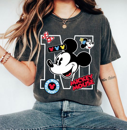 Discover Disney Mickey Big M Mickey Mouse Shirt, Mickey And Friends Shirt, Mickey Mouse Shirt, Magic Kingdom Shirt, Disneyland Trip Family Outfits
