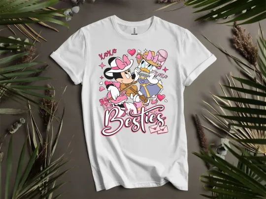 Discover Minnie Daisy Besties Valentine XOXO T-shirt