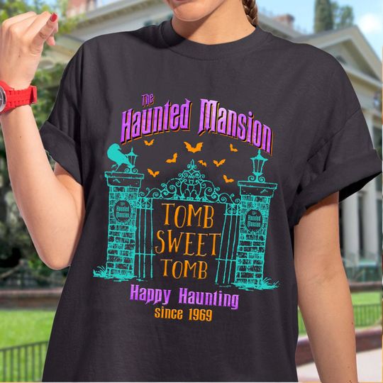 Discover The Haunted Mansion Happy Haunting Since 1969 Shirt, Hitchhiking Ghosts Shirt, Disney Halloween Party Foolish Mortals Tee, Disney Halloween