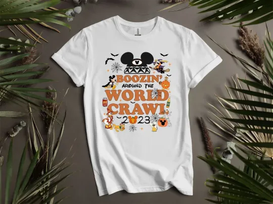 Discover Boozin World Crawl T-shirt