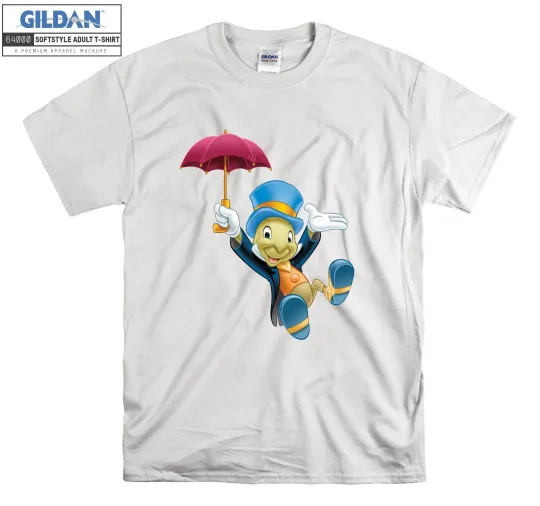Discover Jiminy Cricket & Umbrella Pinocchio T-shirt