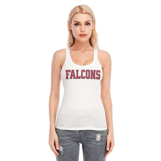 Discover Falcons Tank Top, Womens Game Day Shirt, Tailgate Outfit, Fitted Tank, Sporty Team Top