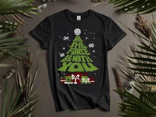 Discover May The Force Be With You Christmas T-shirt
