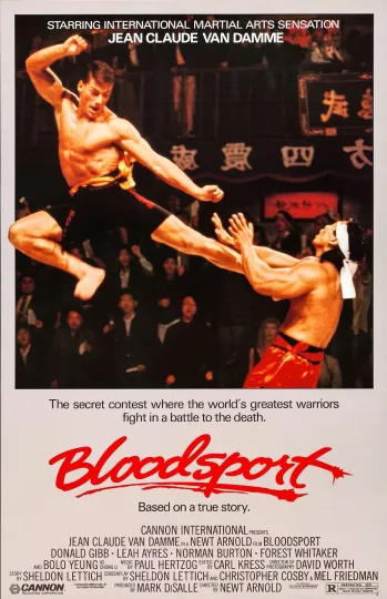 Bloodsport Movie Poster -  Vertical Premium Matte Poster - Jean-Claude Van Damme