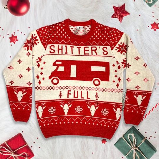 Discover The Tanks Full Funny Ugly Christmas Sweater, RV Camper Holiday Jumper, Hilarious Festive Gift