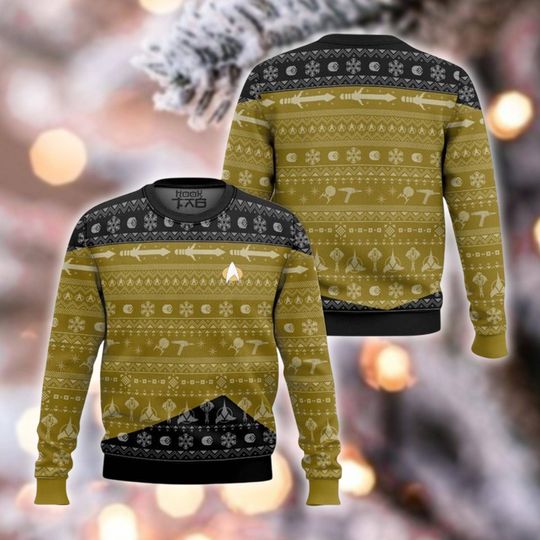 Discover Sci Fi Holiday Jumper, Unisex Xmas Pullover, Geeky Winter Knitwear, Retro Festive Sweater, Ugly Christmas Sweater, Holiday Party Shirt