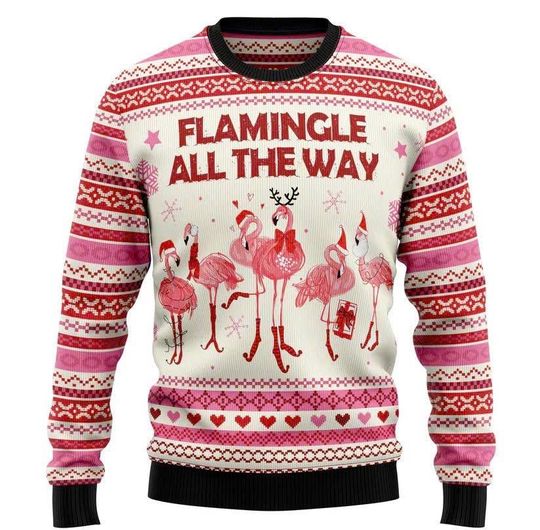 Discover Flamingo Flamingle All The Ways Ugly Christmas Sweater