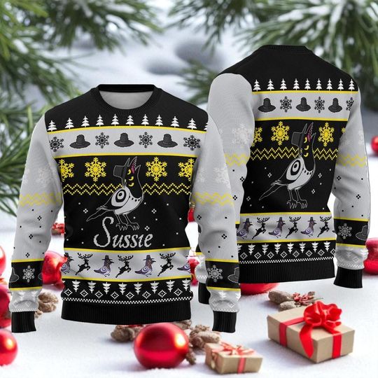 Discover Suzzie Bird Christmas Ugly Sweater, Kpop Demon Hunters, Funny Animal Sweater for Men & Women