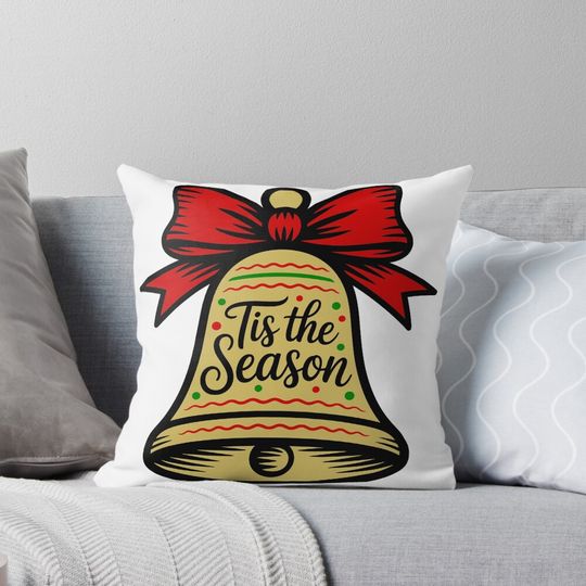 Discover Tis the Season Christmas Bell Pillow