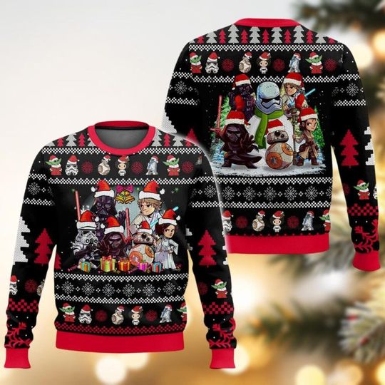 Discover Star Wars Christmas Sweater, Disney Xmas Sweater, Star Wars Family Sweater