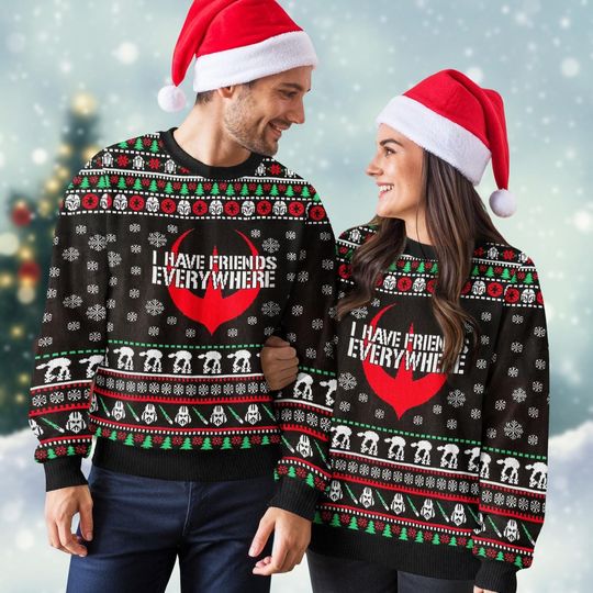 Discover Disney Star Wars Ugly Christmas Sweater Knit