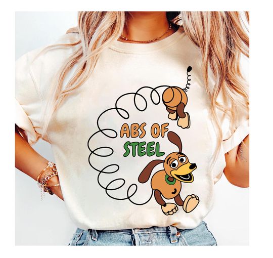 Discover Disney Toy Story ABS Of Steel Slinky Dog Shirt, Disney Toy Story Funny Slinky Dog Shirt, Disneyland Family Vacation Matching Shirt