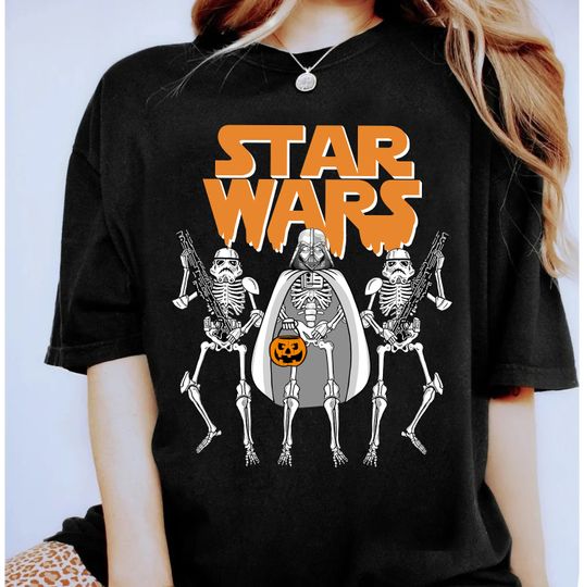 Discover Star Wars Halloween Skeleton Mummy Stormtrooper T-Shirt, Stormtrooper Skeleton Shirt, Funny Star Wars Halloween, Mickey's Not So Scary Party