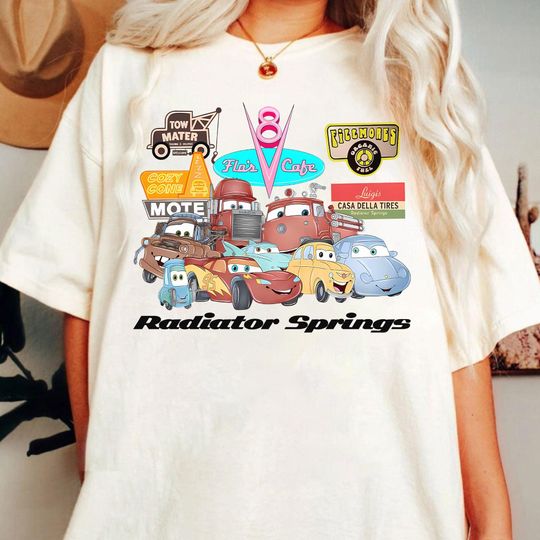 Discover Vintage Disney Pixar Cars Shirt, Life Could Be A Dream Radiator Springs Shirt, Disneyland Family Trip 2025 Shirt, Cars Birthday Gift