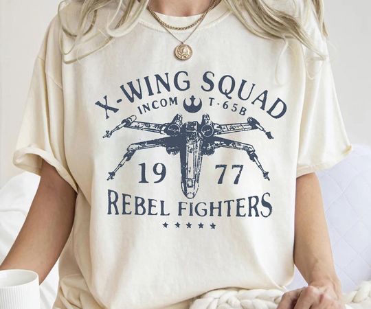 Discover Star Wars X-Wing Squad 1977 Rebel Fighters T-Shirt, Disney's Hollywood Studio Shirt,  Disneyland Galaxy's Edge Trip, Star Wars Fan Gifts