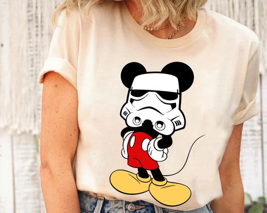 Discover Disney Mickey Mouse Stormtrooper Costume Shirt, Star Wars Disney Mickey and Friends Halloween Shirt, Disneyland Trip Family Matching Shirt