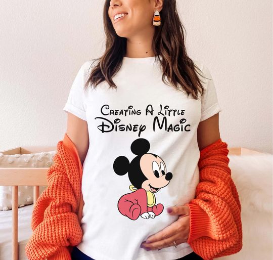 Discover One Disney Maternity Shirt, Creating A Little Disney Magic Pregnancy Announcement Shirt, Mother's Day Gift, Disneyland Trip Family Shirt