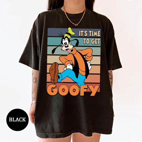Discover Vintage 90s It's Time To Get Goofy Shirt, Disney Goofy Portrait T-Shirt, Disneyland Vacation Family Matching Shirt, Magic Kingdom Shirt