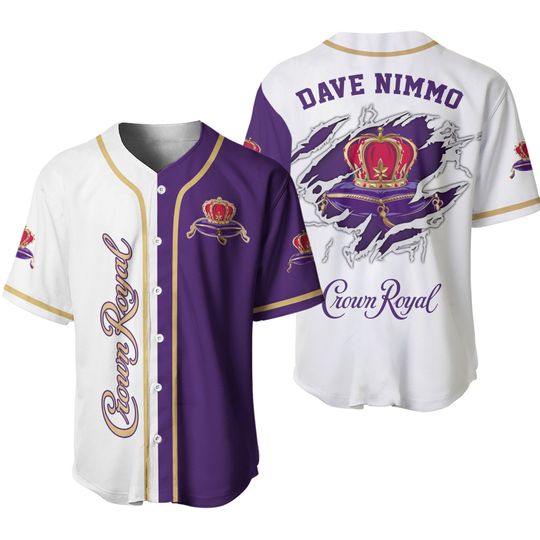 Custom Crown Royal Baseball Jersey, Crown Royal Baseball Shirt, Crown Royal Jersey Shirt, Whisky Shirt For Men, Crown Royal Lover Gifts