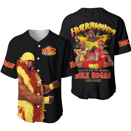 Hulk Hogan Baseball Jersey Gift For Fans, Hulk Hogan Memory