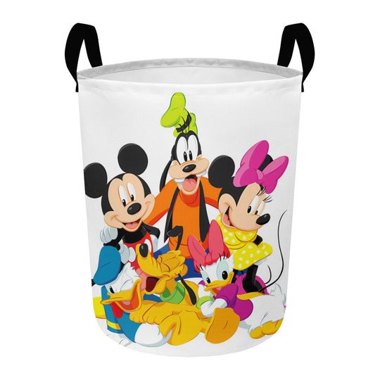 Mickey Mouse Laundry Basket - Foldable Toy Hamper for Kids Nursery